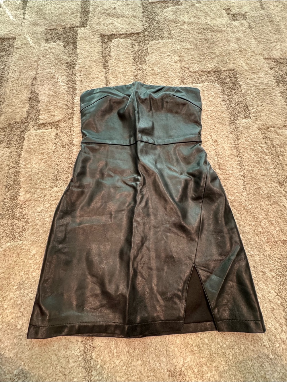 Edikted Strapless Pleather Dress